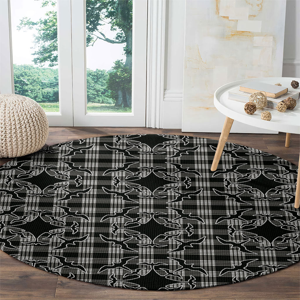 Eleele Hawaii Iwa Bird Palaka Motifs Round Carpet LT14 - Polynesian Pride