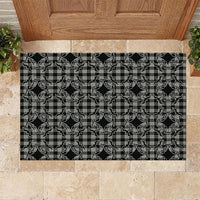 Eleele Hawaii Iwa Bird Palaka Motifs Rubber Doormat LT14 Black - Polynesian Pride