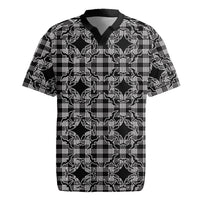 Eleele Hawaii Iwa Bird Palaka Motifs Rugby Jersey LT14 Black - Polynesian Pride