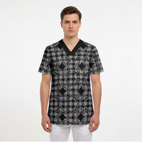 Eleele Hawaii Iwa Bird Palaka Motifs Scrub Top LT14 - Polynesian Pride