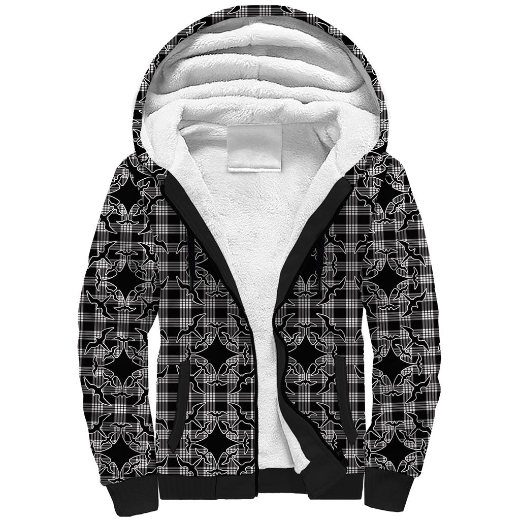 Eleele Hawaii Iwa Bird Palaka Motifs Sherpa Hoodie