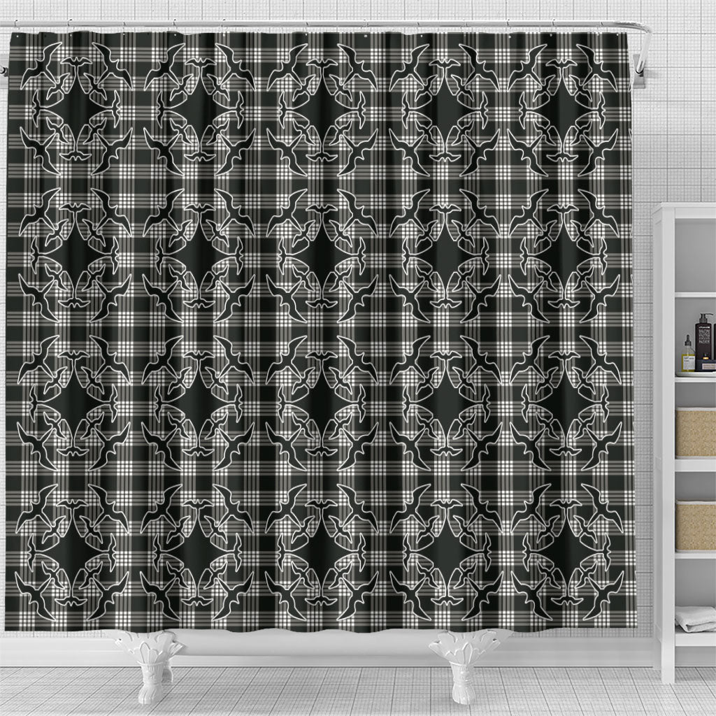 Eleele Hawaii Iwa Bird Palaka Motifs Shower Curtain LT14 - Polynesian Pride