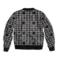 Eleele Hawaii Iwa Bird Palaka Motifs Sleeve Zip Bomber Jacket LT14 - Polynesian Pride