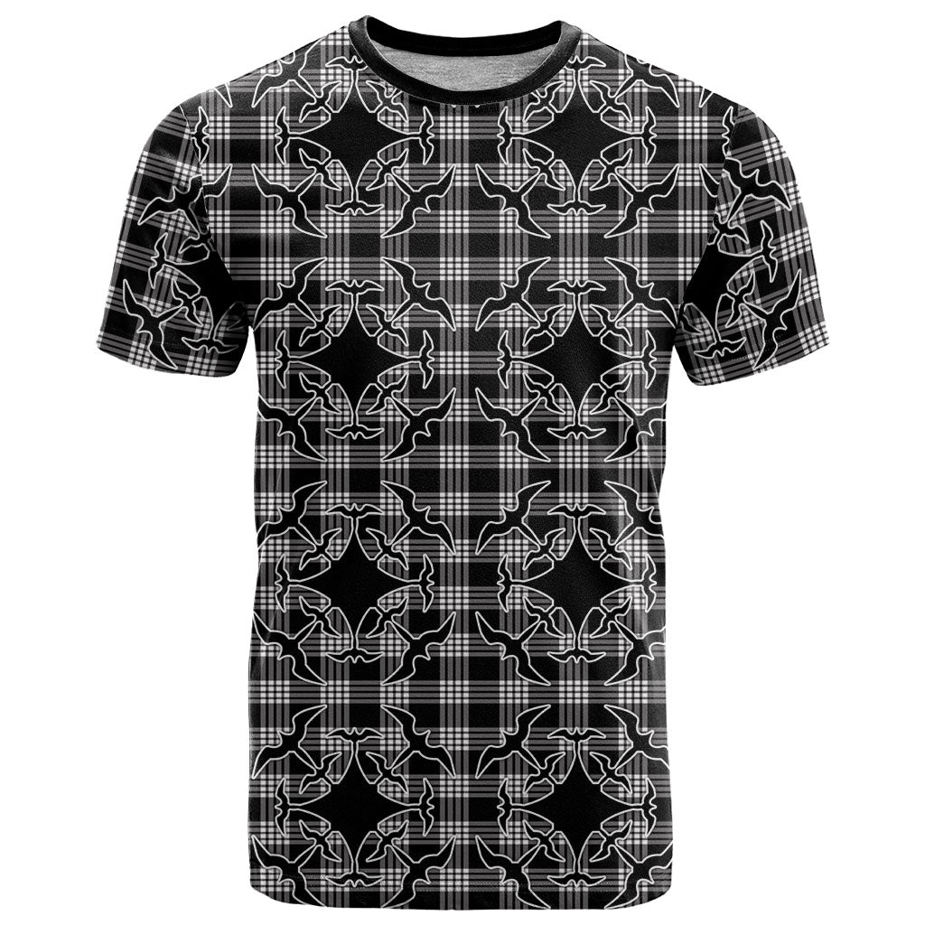 Eleele Hawaii Iwa Bird Palaka Motifs T Shirt LT14 Black - Polynesian Pride