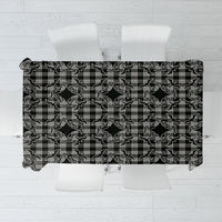 Eleele Hawaii Iwa Bird Palaka Motifs Tablecloth LT14 Black - Polynesian Pride