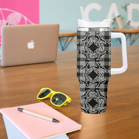 Eleele Hawaii Iwa Bird Palaka Motifs Tumbler With Handle LT14 - Polynesian Pride