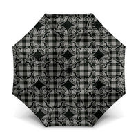 Eleele Hawaii Iwa Bird Palaka Motifs Umbrella LT14 One Size Folded 11.42 inch Opened Diameter 37.4 inch Black - Polynesian Pride