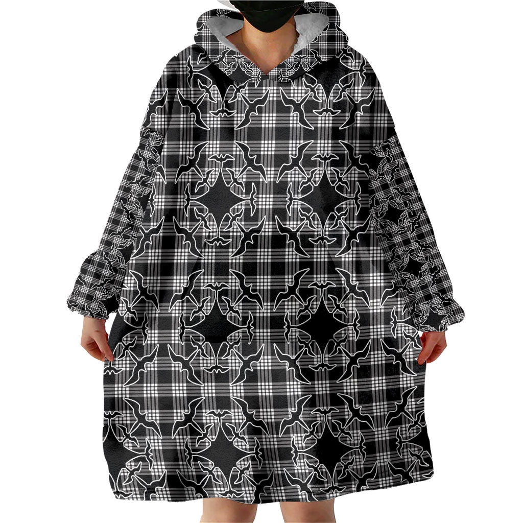 Eleele Hawaii Iwa Bird Palaka Motifs Wearable Blanket Hoodie LT14 - Polynesian Pride