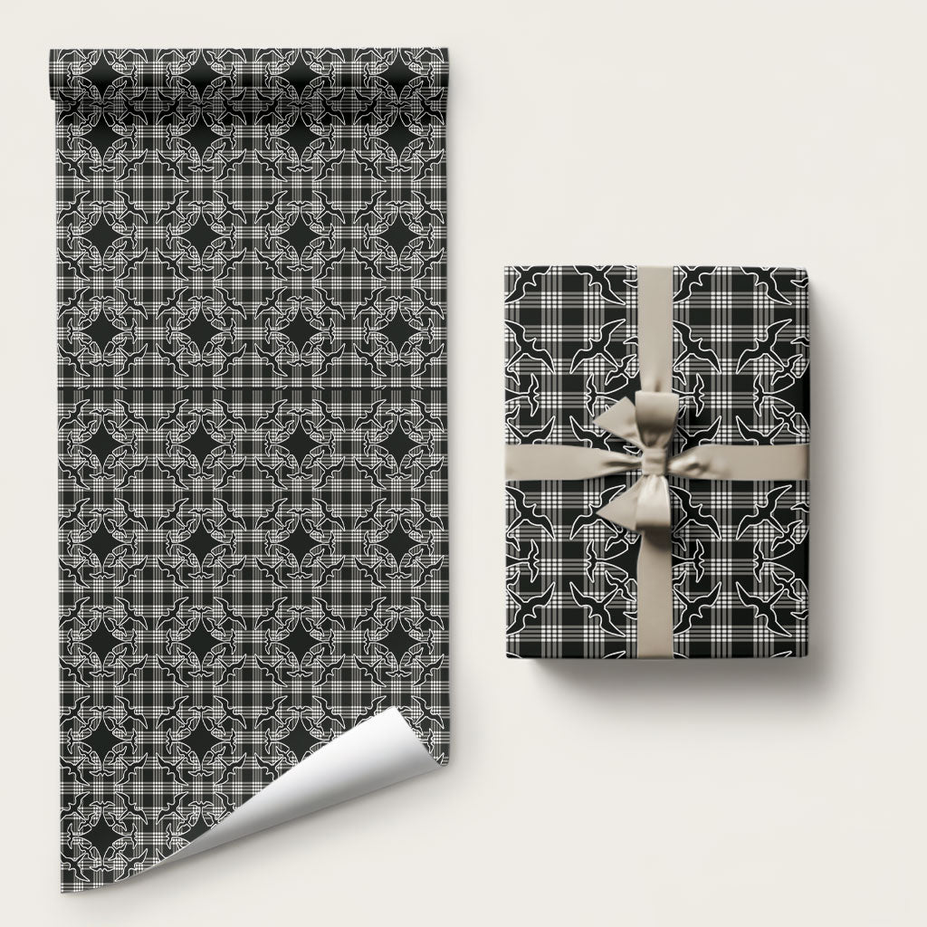 Eleele Hawaii Iwa Bird Palaka Motifs Wrapping Paper