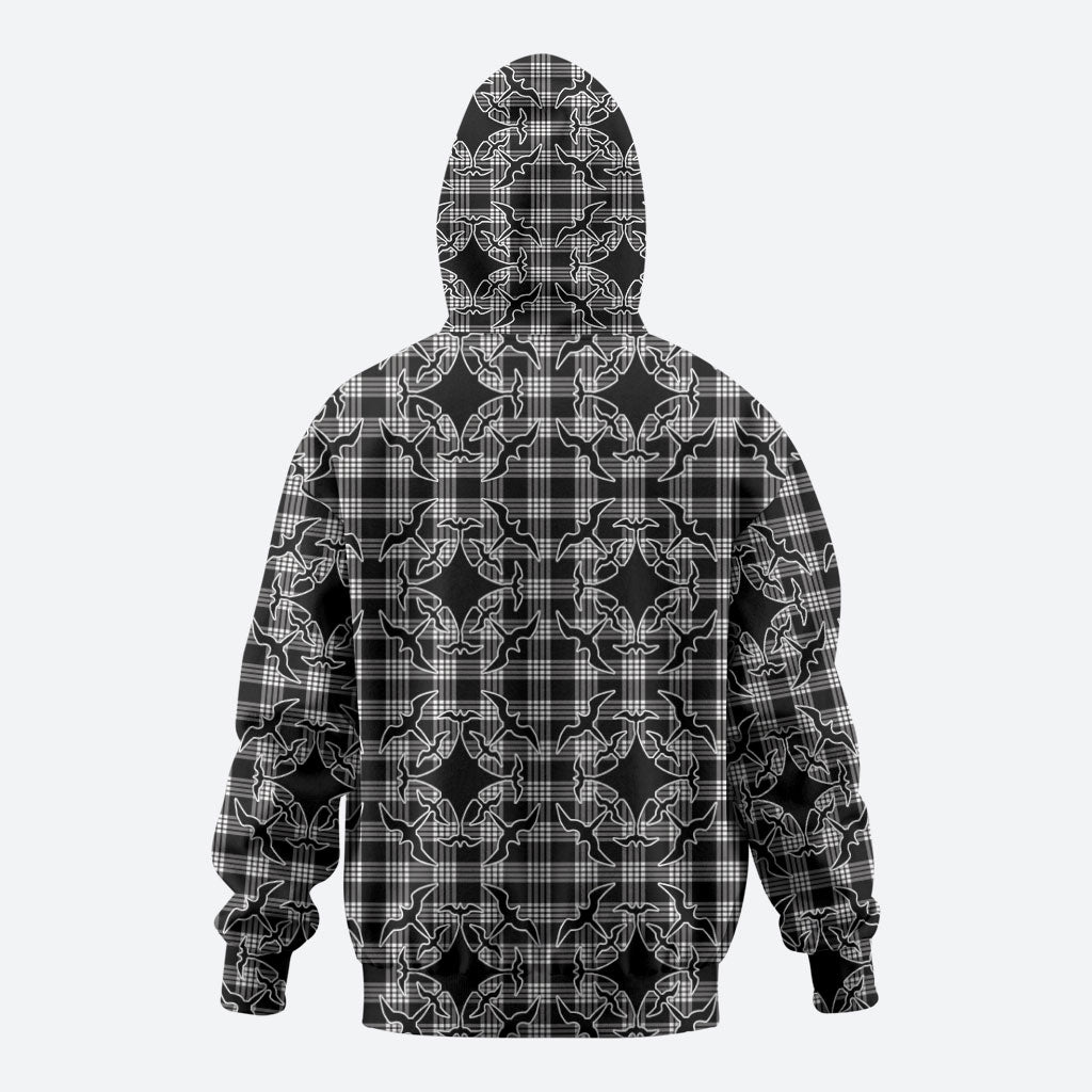 Eleele Hawaii Iwa Bird Palaka Motifs Zip Hoodie LT14 - Polynesian Pride