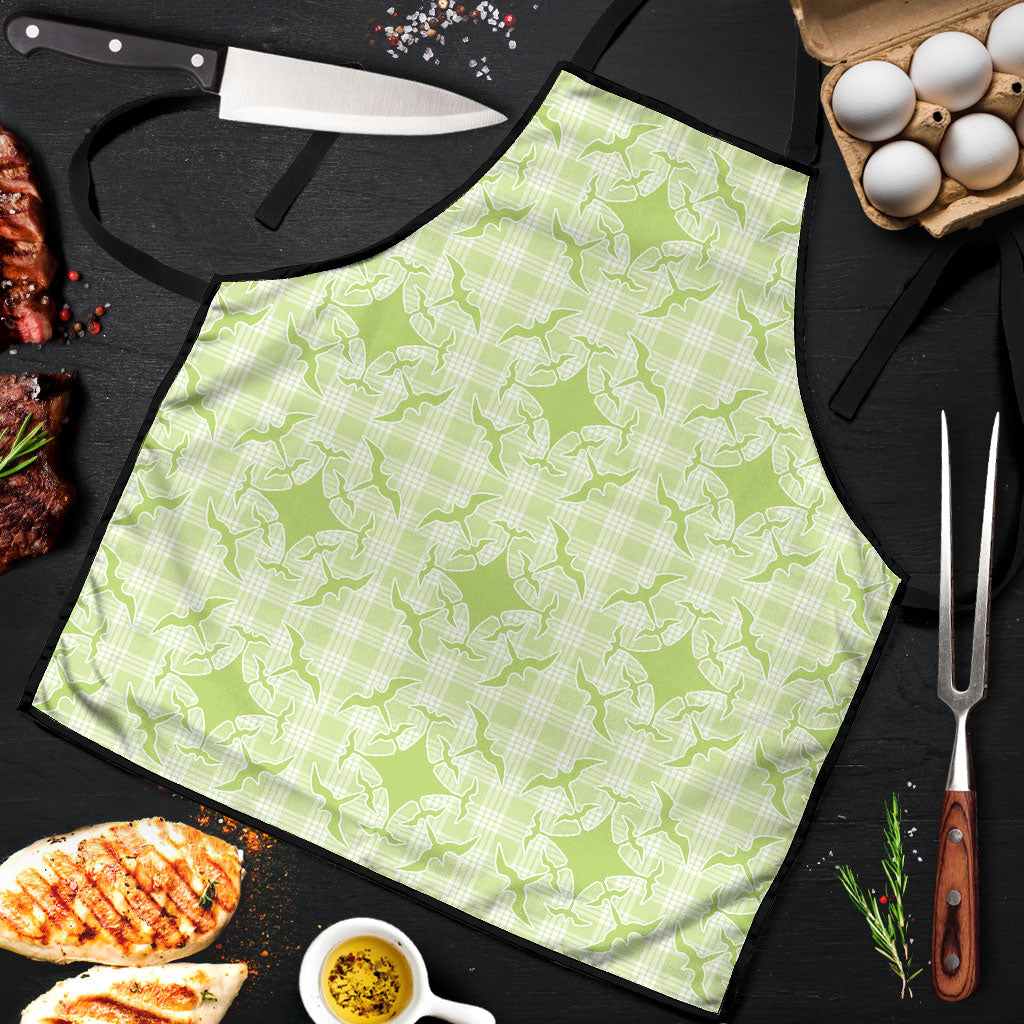 Omaomao Hawaii Iwa Bird Palaka Motifs Apron LT14 Green - Polynesian Pride