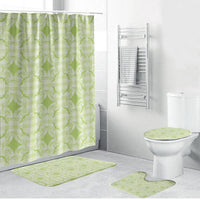 Omaomao Hawaii Iwa Bird Palaka Motifs Bathroom Set LT14 Bathroom Set (4 pcs) Green - Polynesian Pride