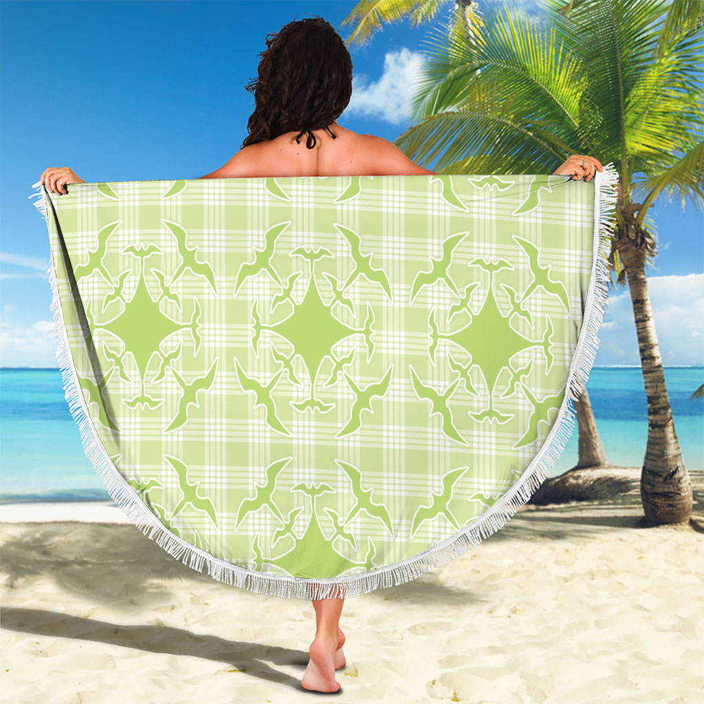 Omaomao Hawaii Iwa Bird Palaka Motifs Beach Blanket LT14 - Polynesian Pride