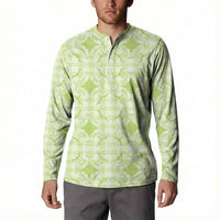 Omaomao Hawaii Iwa Bird Palaka Motifs Button Sweatshirt LT14 - Polynesian Pride