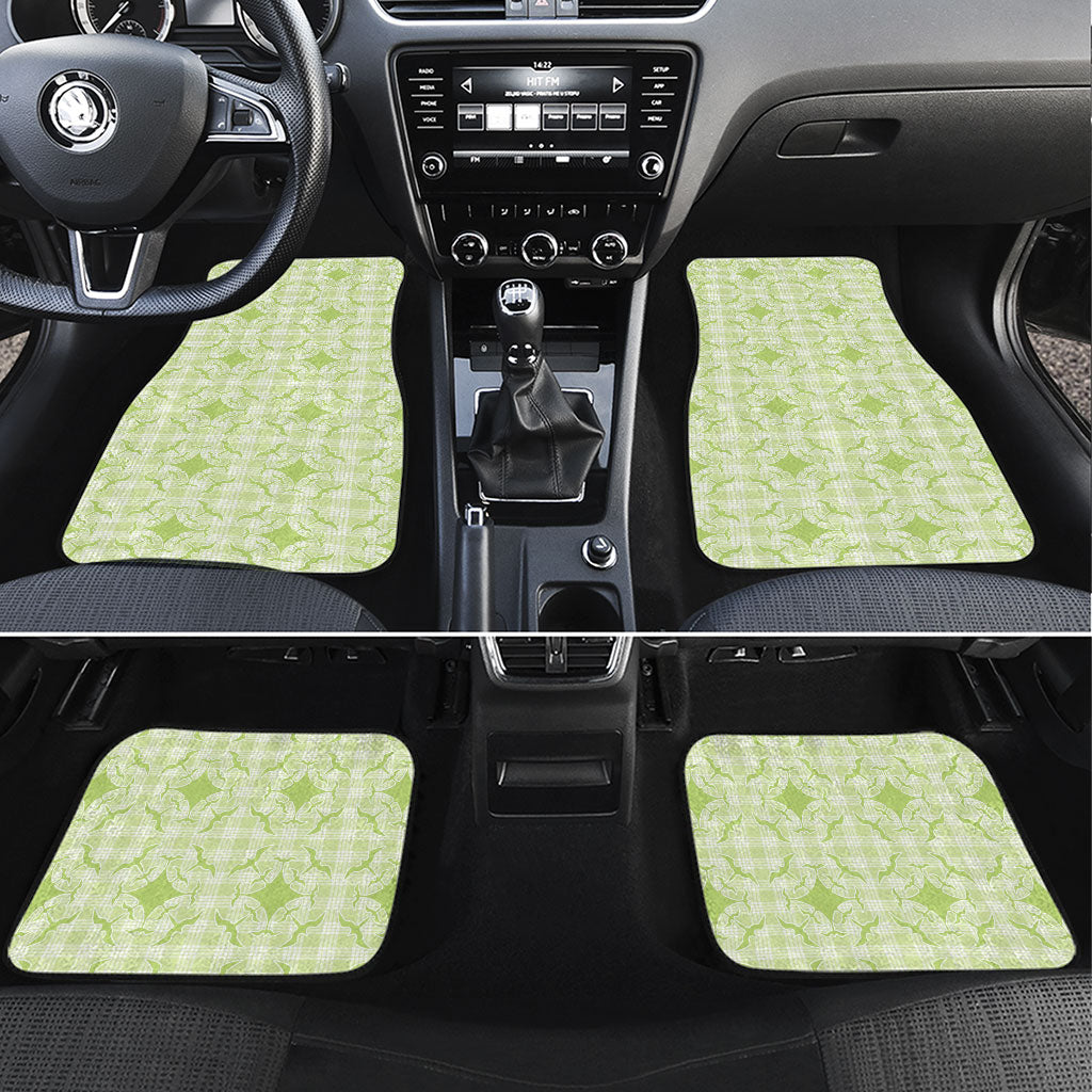 Omaomao Hawaii Iwa Bird Palaka Motifs Car Mats