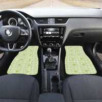 Omaomao Hawaii Iwa Bird Palaka Motifs Car Mats LT14 Set 2pcs - Front Green - Polynesian Pride