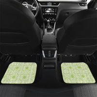 Omaomao Hawaii Iwa Bird Palaka Motifs Car Mats LT14 Set 2pcs - Back Green - Polynesian Pride