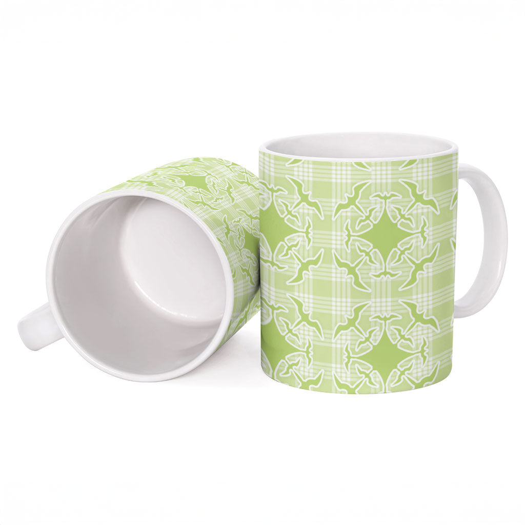 Omaomao Hawaii Iwa Bird Palaka Motifs Ceramic Mug LT14 - Polynesian Pride