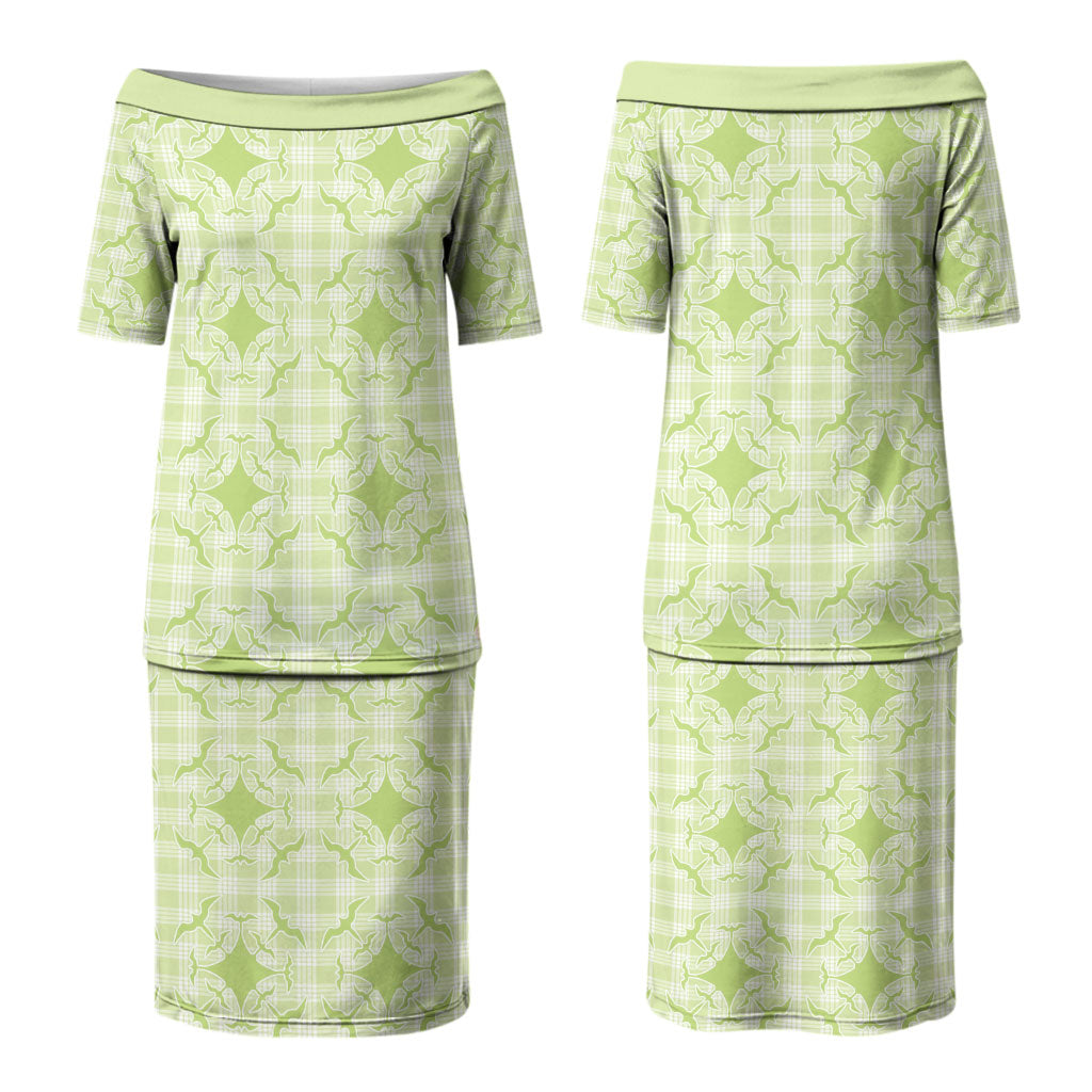 Omaomao Hawaii Iwa Bird Palaka Motifs Couples Matching Puletasi and Hawaiian Shirt LT14 - Polynesian Pride