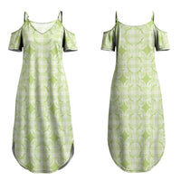Omaomao Hawaii Iwa Bird Palaka Motifs Couples Matching Summer Maxi Dress and Long Sleeve Button Shirt LT14 - Polynesian Pride