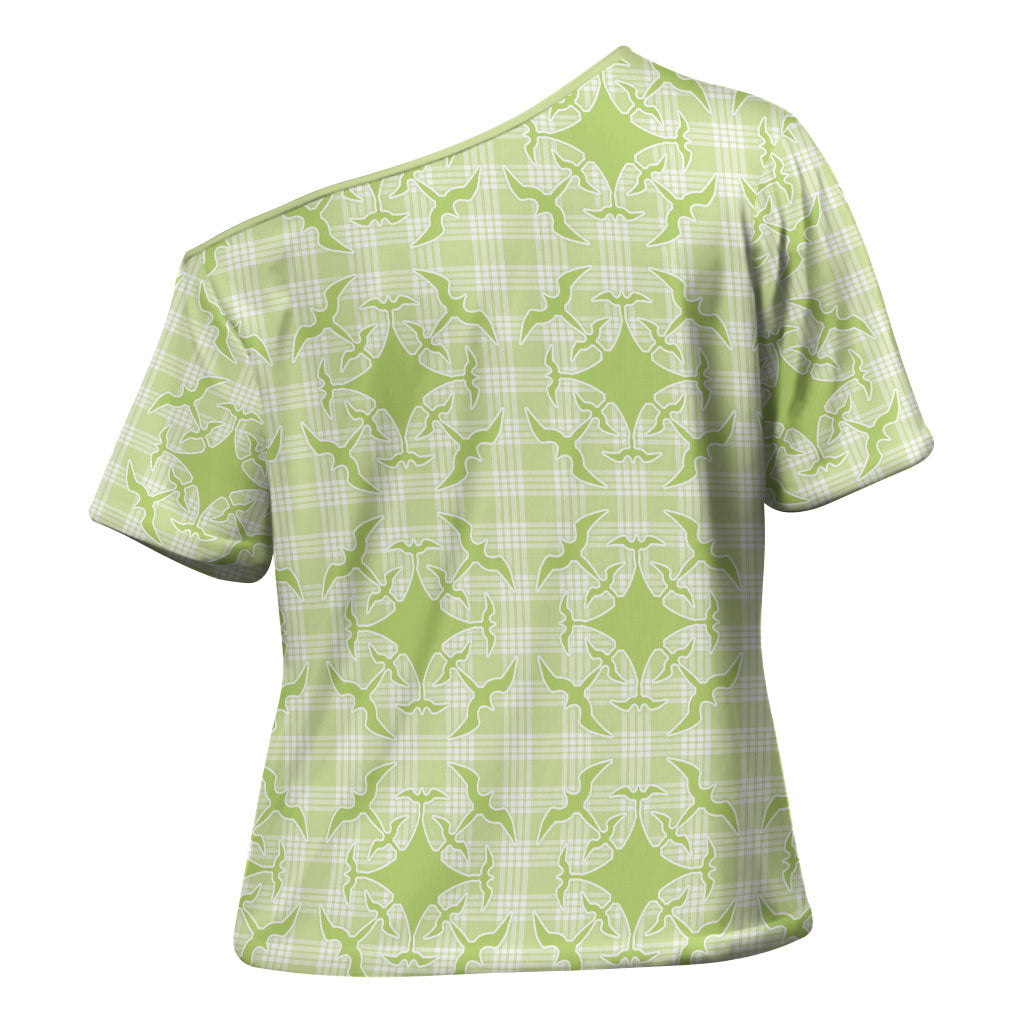 Omaomao Hawaii Iwa Bird Palaka Motifs Cross Shoulder Shirt LT14 - Polynesian Pride