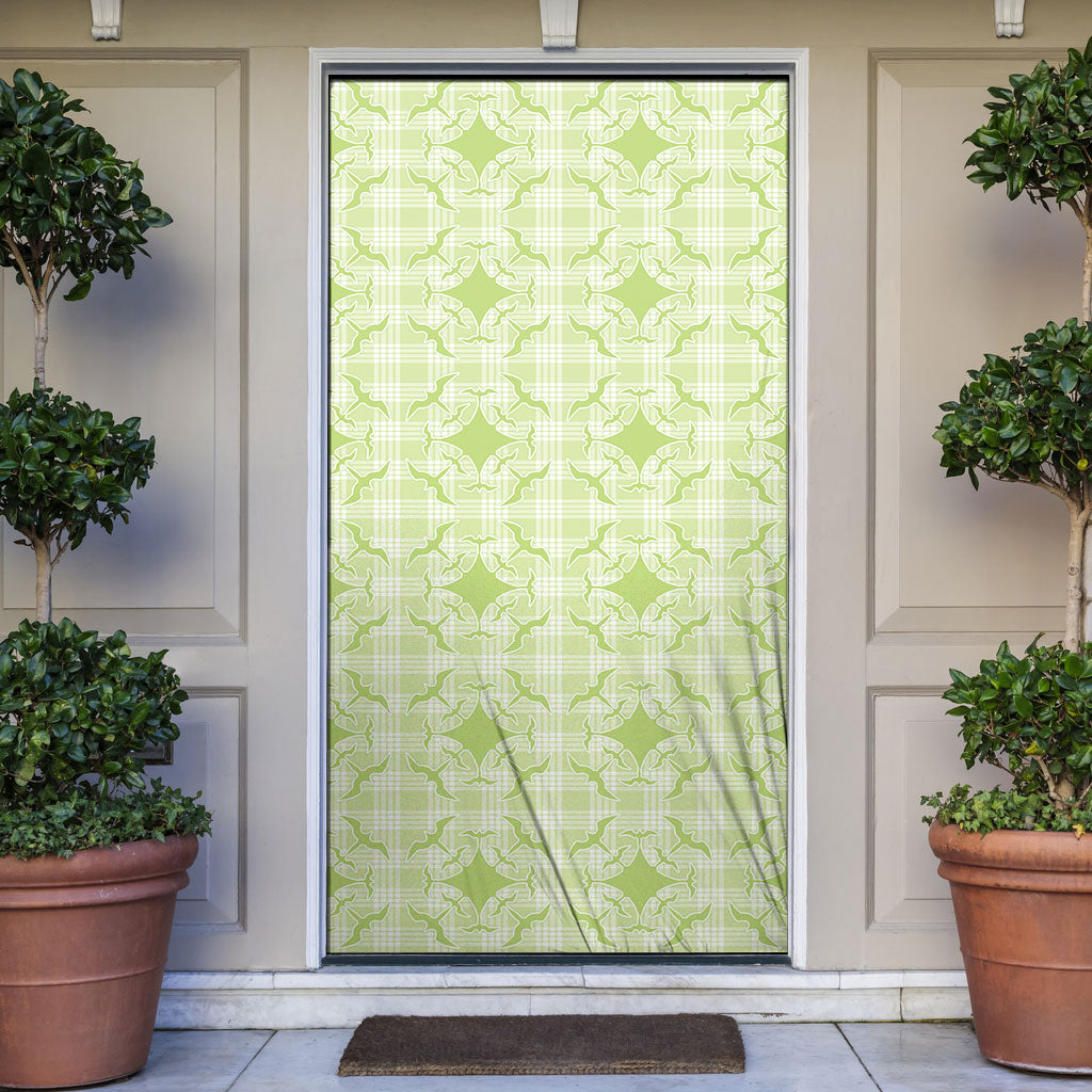 Omaomao Hawaii Iwa Bird Palaka Motifs Door Cover LT14 Green - Polynesian Pride
