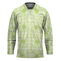 Omaomao Hawaii Iwa Bird Palaka Motifs Hockey Jersey LT14 Unisex Green - Polynesian Pride