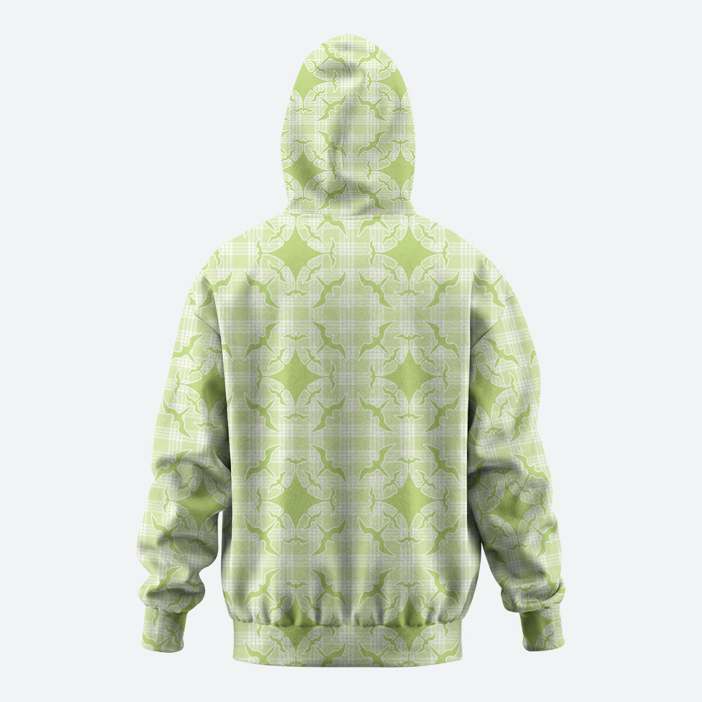 Omaomao Hawaii Iwa Bird Palaka Motifs Hoodie LT14 - Polynesian Pride