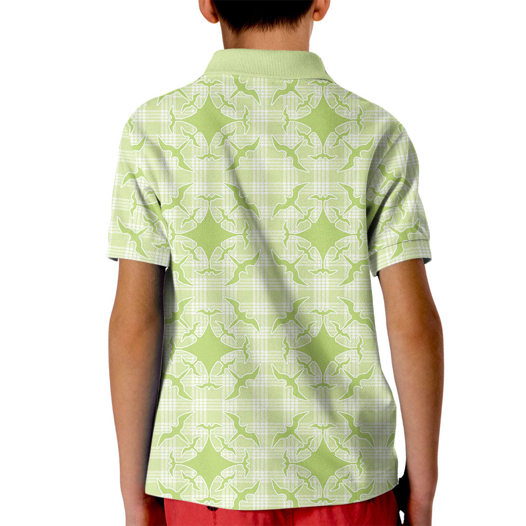 Omaomao Hawaii Iwa Bird Palaka Motifs Kid Polo Shirt LT14 - Polynesian Pride