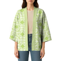 Omaomao Hawaii Iwa Bird Palaka Motifs Kimono LT14 - Polynesian Pride
