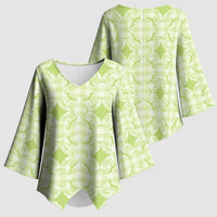 Omaomao Hawaii Iwa Bird Palaka Motifs Kimono Sleeve Blouse LT14 - Polynesian Pride