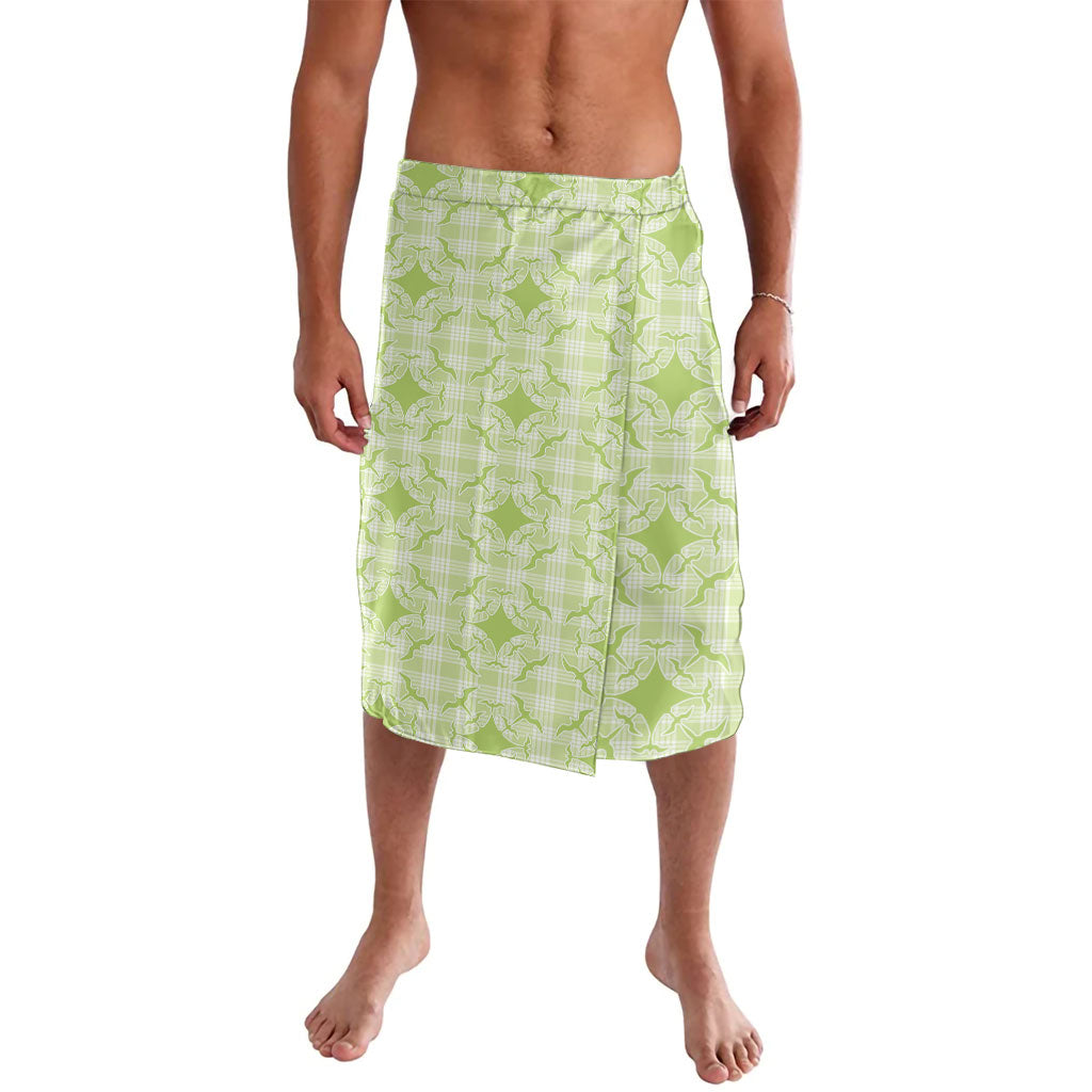 Omaomao Hawaii Iwa Bird Palaka Motifs Lavalava LT14 Green - Polynesian Pride