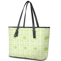 Omaomao Hawaii Iwa Bird Palaka Motifs Leather Tote Bag LT14 - Polynesian Pride