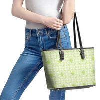 Omaomao Hawaii Iwa Bird Palaka Motifs Leather Tote Bag LT14 - Polynesian Pride