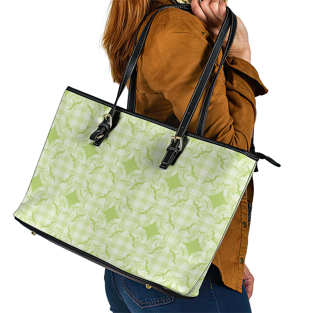Omaomao Hawaii Iwa Bird Palaka Motifs Leather Tote Bag LT14 - Polynesian Pride
