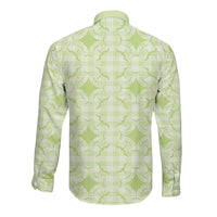 Omaomao Hawaii Iwa Bird Palaka Motifs Long Sleeve Button Shirt LT14 - Polynesian Pride