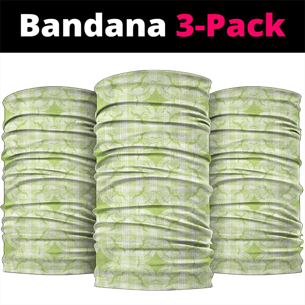 Omaomao Hawaii Iwa Bird Palaka Motifs Neck Gaiter LT14 package One Size: 25*50cm Green - Polynesian Pride