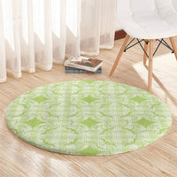 Omaomao Hawaii Iwa Bird Palaka Motifs Round Carpet LT14 - Polynesian Pride