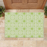 Omaomao Hawaii Iwa Bird Palaka Motifs Rubber Doormat LT14 Green - Polynesian Pride