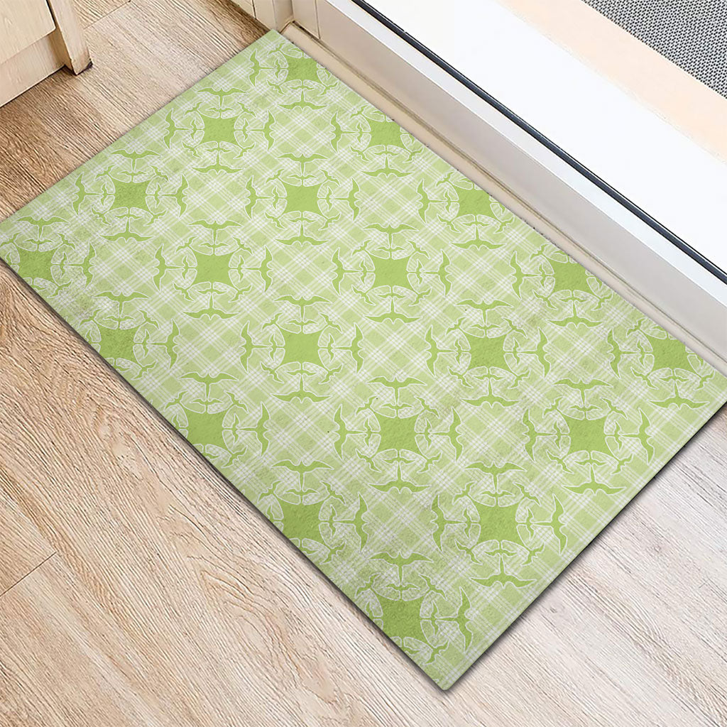 Omaomao Hawaii Iwa Bird Palaka Motifs Rubber Doormat LT14 - Polynesian Pride