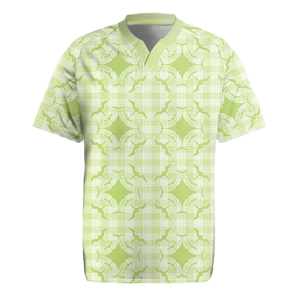 Omaomao Hawaii Iwa Bird Palaka Motifs Rugby Jersey