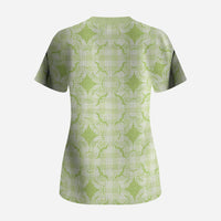 Omaomao Hawaii Iwa Bird Palaka Motifs Scrub Top LT14 - Polynesian Pride
