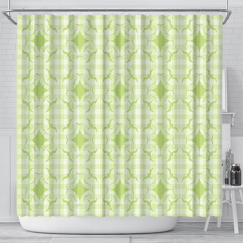 Omaomao Hawaii Iwa Bird Palaka Motifs Shower Curtain LT14 - Polynesian Pride