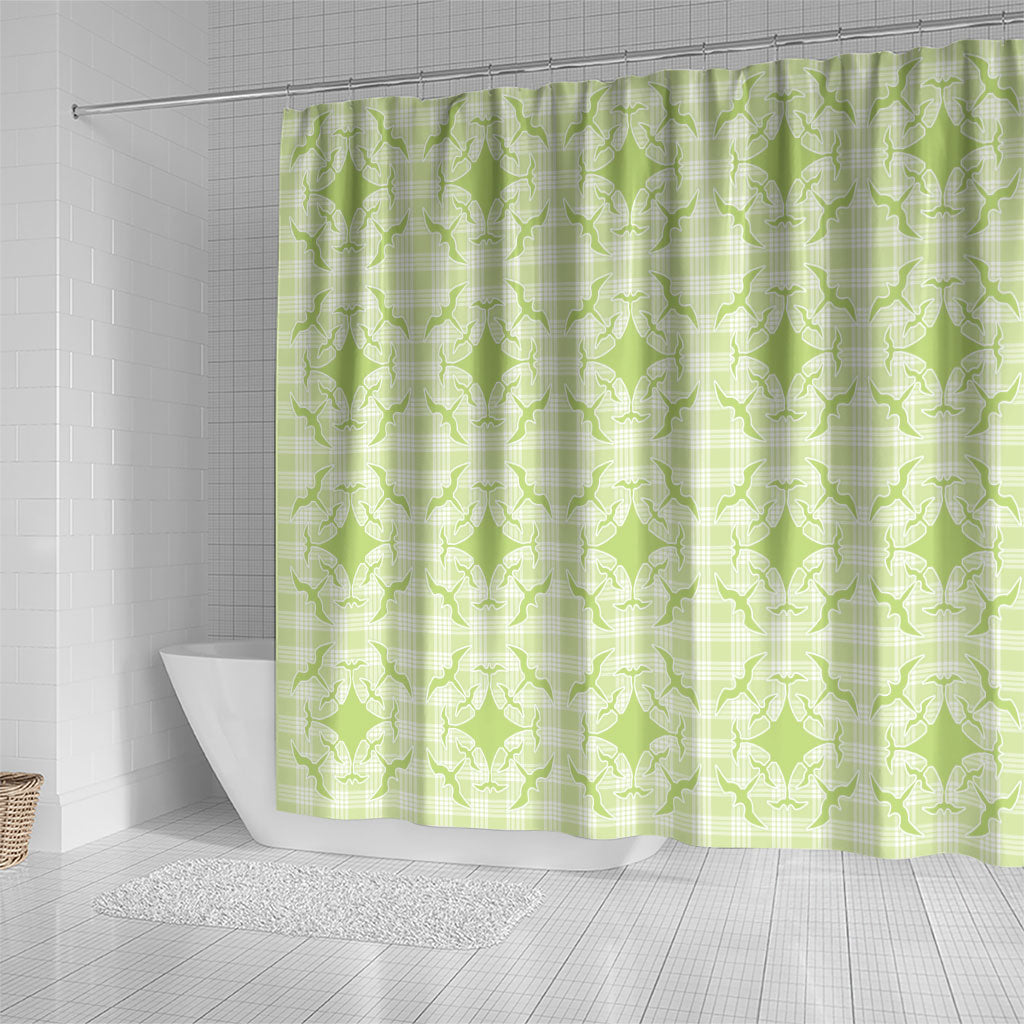 Omaomao Hawaii Iwa Bird Palaka Motifs Shower Curtain LT14 - Polynesian Pride