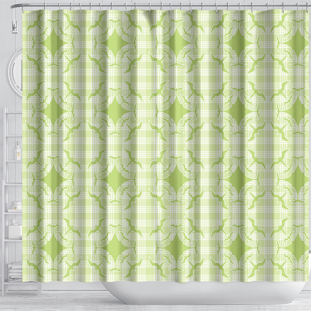 Omaomao Hawaii Iwa Bird Palaka Motifs Shower Curtain LT14 - Polynesian Pride