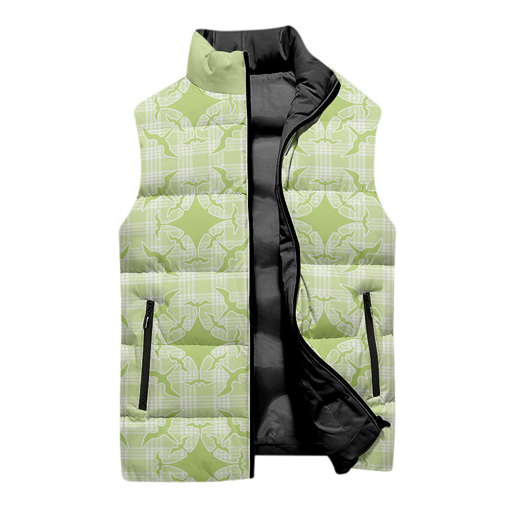 Omaomao Hawaii Iwa Bird Palaka Motifs Sleeveless Puffer Jacket LT14 - Polynesian Pride