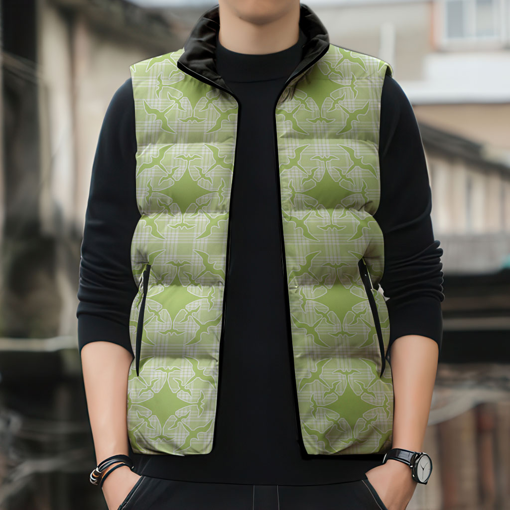 Omaomao Hawaii Iwa Bird Palaka Motifs Sleeveless Puffer Jacket LT14 - Polynesian Pride
