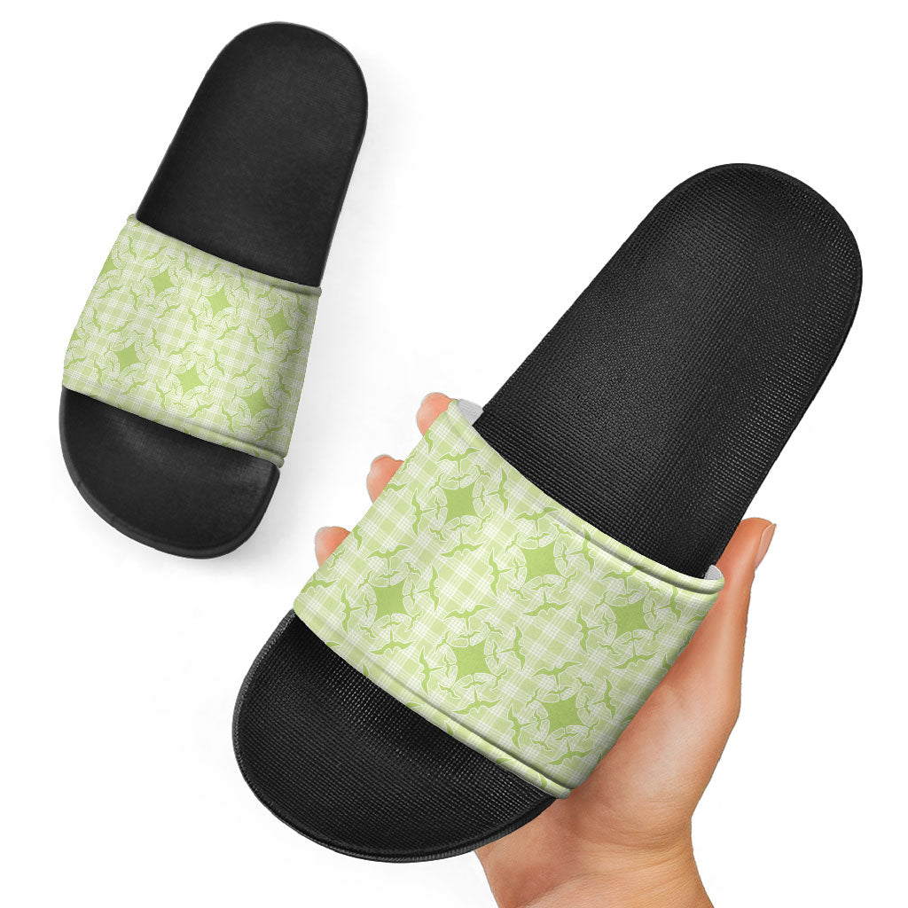 Omaomao Hawaii Iwa Bird Palaka Motifs Slide Sandals LT14 - Polynesian Pride