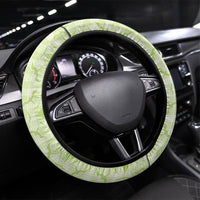 Omaomao Hawaii Iwa Bird Palaka Motifs Steering Wheel Cover LT14 Universal Fit Green - Polynesian Pride