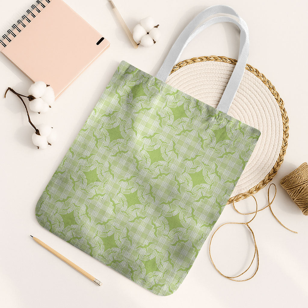 Omaomao Hawaii Iwa Bird Palaka Motifs Tote Bag LT14 White Strap One Size Green - Polynesian Pride